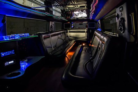 Interior of our Hummer H2